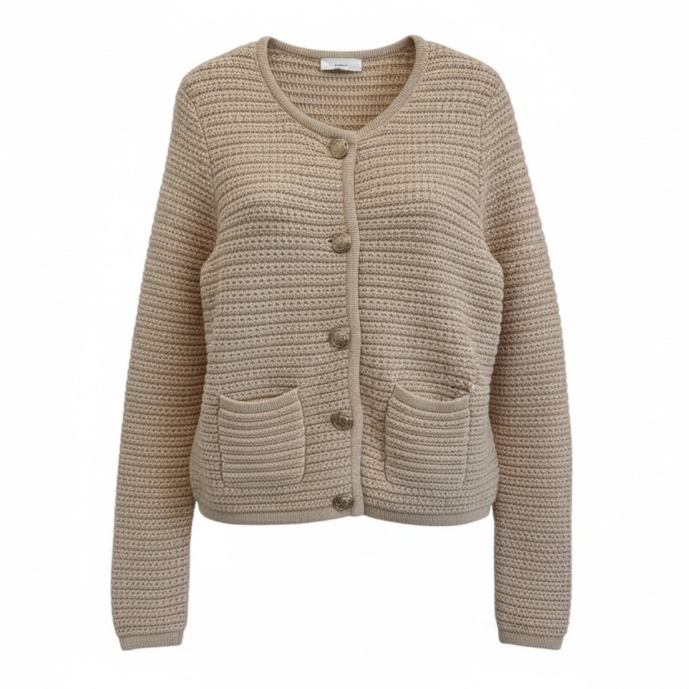 A loves A textured gold button cardigan